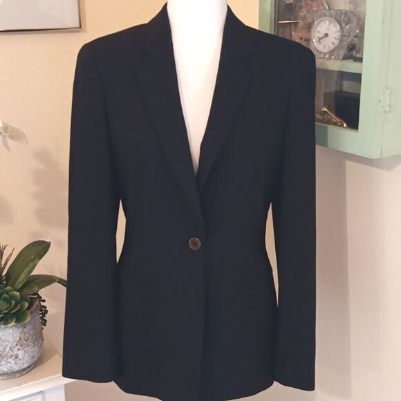 Giorgio Armani Classic Black Wool Jacket - Picture 1 of 12